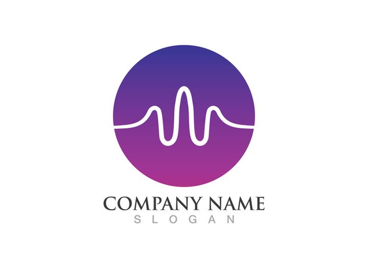 Sound wave equalizer logo vector