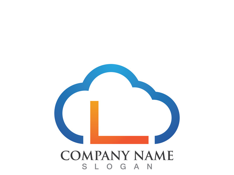 Cloud server data save upload logo