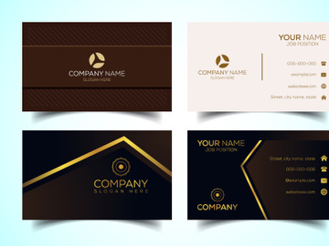 Double-Sided Luxury, Modern and Elegant Business Card Design Template. Vector Illustration preview picture