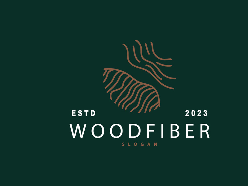 Wood Logo, Wood Fiber Bark Layer Vector