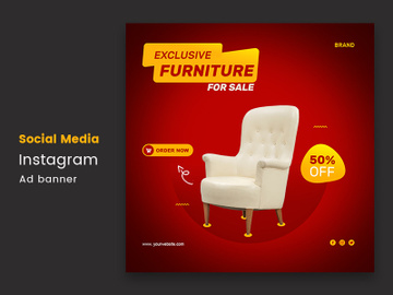 Furniture sale social media instagram post preview picture
