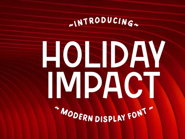 Holiday Impact - Modern Display Font