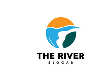 River Logo Design River Creek Vector