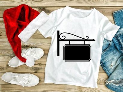 Vintage Hanging Sign Blank Template