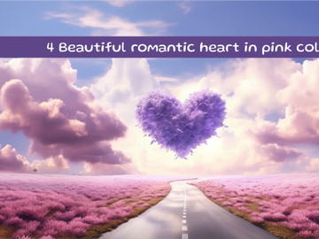 Beautiful romantic heart in pink color preview picture