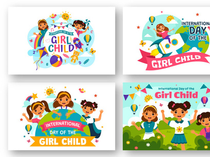 10 International Day of the Girl Child Illustration