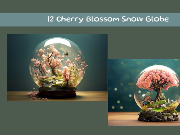 Cherry Blossom Snow Globe