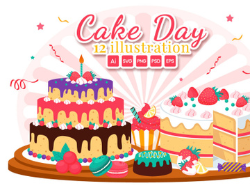 12 National Cake Day Illustration preview picture