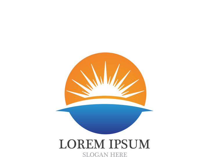 Sun  Logo and icon  Template design