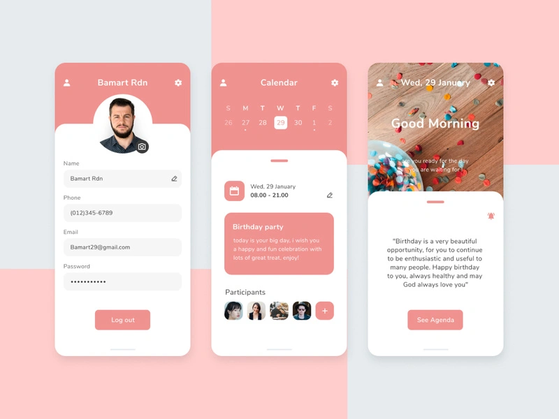 Notes / Date Reminder UI Kit Template