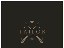 tailor logo icon illustration template combination of buttons for clothes, thread and sewing machine, for clothing product design, convection companies, fashion in vector form