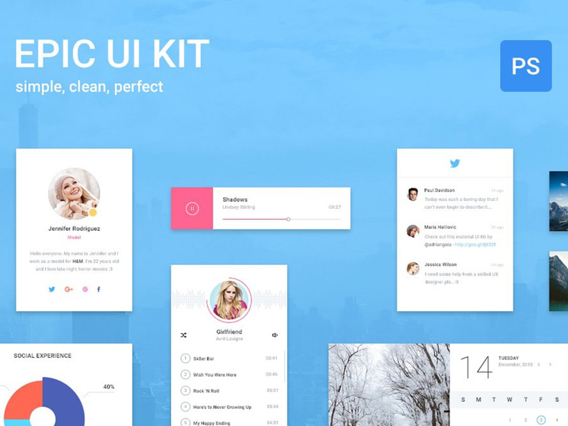 Epic UI Kit + Bootstrap Theme preview picture