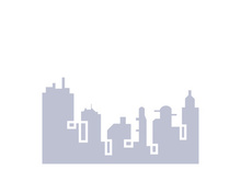 Modern City skyline illustration in flat design