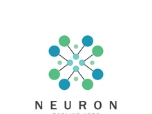 Neuron logo or nerve cell logo design,molecule logo illustration template icon with vector concept