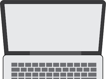 Flat design Laptop in Adobe illustrator preview picture
