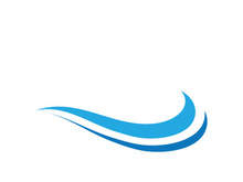 Sea wave logo ocean storm tide waves wavy river vector image