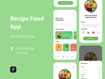 Recipe Food App UI Kit Template preview picture