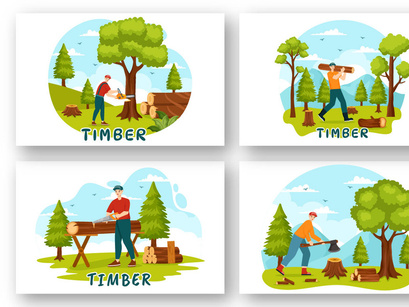 12 Timber Illustration