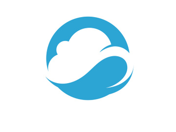Blue cloud icon logo vector preview picture
