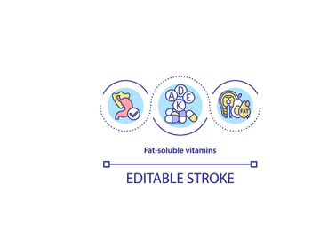 Fat-soluble vitamins concept icon preview picture