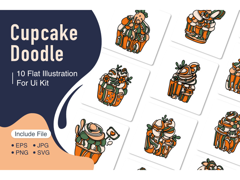 Cute Cupcake Doodle