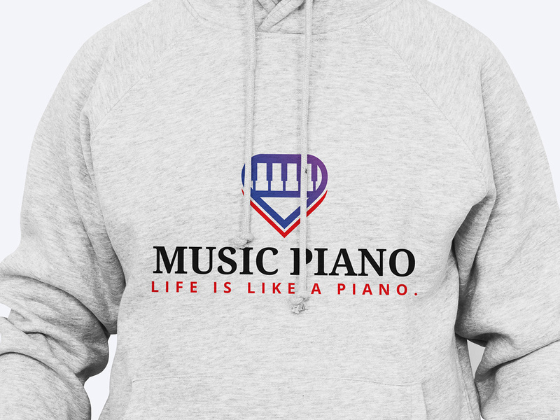 Music Piano Logo Design