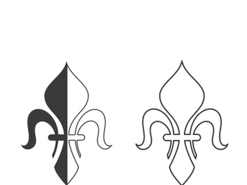 Fleur de lis vector icon design preview picture