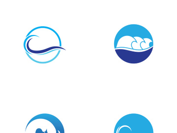 Ocean water wave wave logo design. preview picture