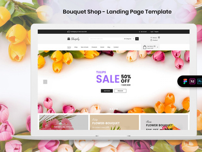 Bouquet Shop Landing Page Template