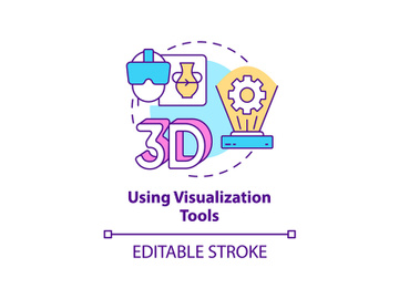 Using visualization tools concept icon preview picture