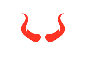 Devil horn red logo icon preview picture