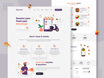 Food Delivery Landing Page Design preview picture