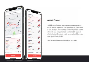 JUBER - Car booking UI Kit for ADOBE XD