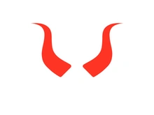 Devil horn red logo icon