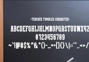 Teacher Tumbler - Condensed Slab Serif