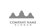 Music equalizer sound logo vector