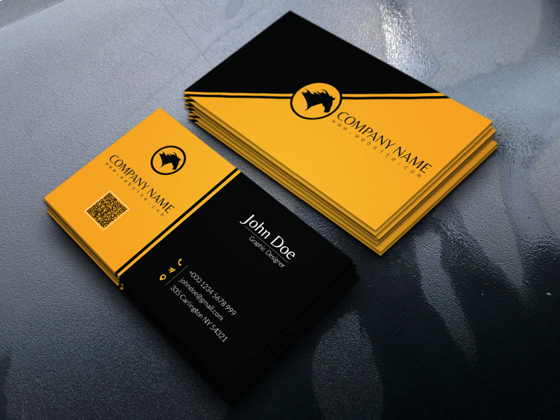 Modern Minimal Black Business card