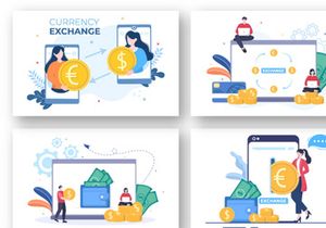 13 Currency Exchange Services Illustration