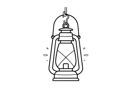 Lámpara de queroseno vintage con estructura de metal y chimenea de vidrio. Lámpara de aceite clásica para camping y uso de emergencia.