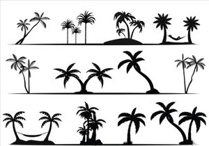 Palm Tree Collection and Silhouettes