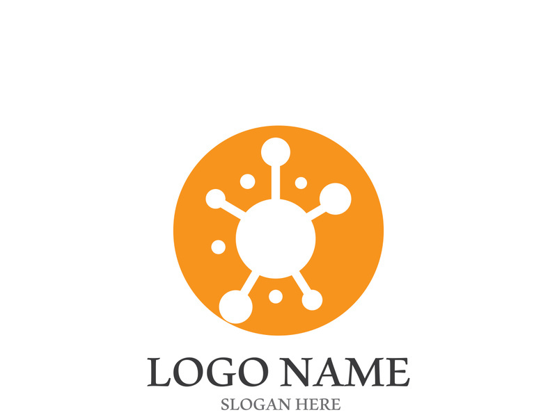 Molecule symbol logo template vector illustration design