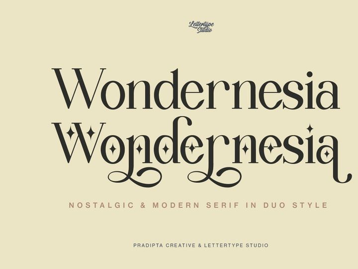 Wondernesia Nostalgic & Modern Serif