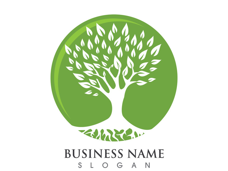 Tree icon logo template