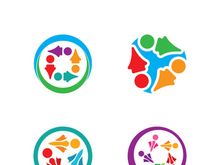 Community, network and social icon design template