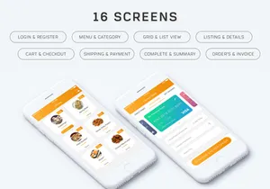 FoodMad App UI Kit - Food Delivery App Design Template