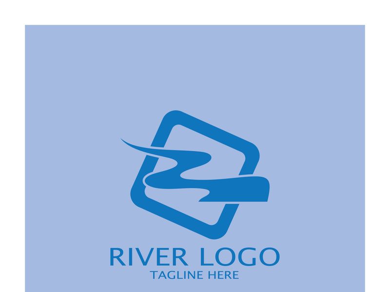 River Logo vector icon illustration design template