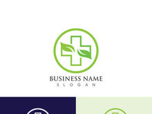hospital logo and symbol Template, Green logo vector