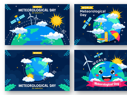 12 World Meteorological Day Illustration