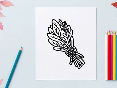 Vassoura de bruxa desenhada à mão com cerdas voadoras. Ferramenta mágica de limpeza no estilo vetorial para comemorações assustadoras e decoração de fantasia.