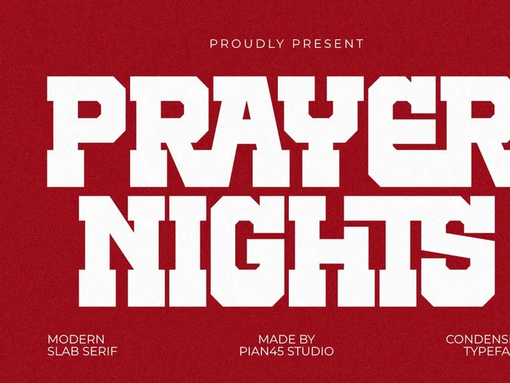 Prayer Nights - Modern Slab Serif Font